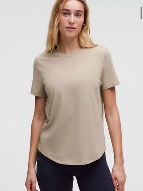 Lululemon Love Curved-Hem Crewneck T-Shirt - Sheet Oak